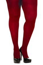 COLLANT COUTURE PLUS SIZE CRIMSON RED OPAQUE TIGHTS 1X-4X COMPARABLE TO TORRID