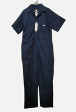 Dickies Short Sleeve Lightweight Coveralls, Dark Navy Size L 30" Inseam 