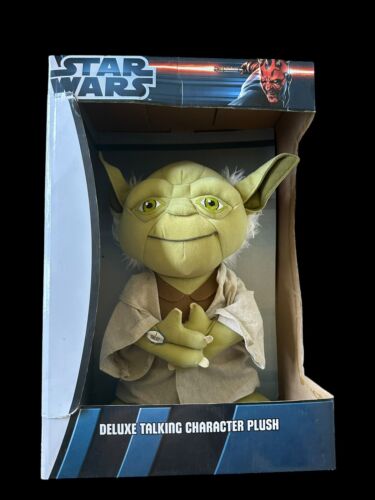NEW Star Wars Deluxe Talking Character Plush, “Yoda” 15" tall - Afbeelding 1 van 7