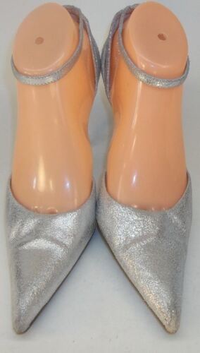 Steve Madden BLAZZE donna US 8M pelle argento cinturino alla caviglia tacco a punta - Foto 2 di 9