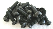 1/4 - 28 X 1 BUTTON HEAD SOCKET CAP SCREWS BLACK ALLOY STEEL 25 PCS