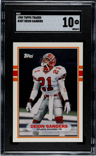 Deion Sanders #30T 1989 Topps Traded card