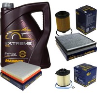 SCT Inspektionspaket 5L Mannol Extreme 5W-40 FüR Opel Astra J Caravan 2.0 Cdti