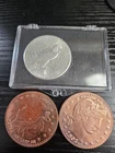 1926-S Peace Silver Dollar BU..ms++ Very Nice! Plus 2 Copper 1 Oz Rounds.