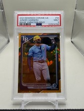 2024 Bowman Chrome Sapphire Junior Caminero Gold Image Variation RC /50 PSA 9
