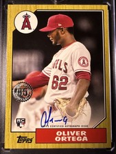 2022 Topps Update Oliver Ortega RC Auto, LA Angels 35 Anniversary