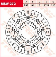 TRW Round Floating Brake Disc For Honda CB300R 2018-2022 Front