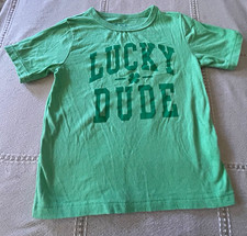 The Children's Place Boys 3T Green Lucky Dude Graphic Tee Crew Neck Cotton Knit