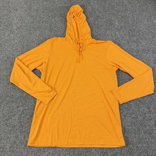 Anetik Hoodie Shirt Mens Small Orange Ultralight UPF 30 VINT UV Sun Protection