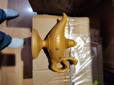 #ad DISNEY quot;Aladdinquot; Talking Magic Genie Lamp Gold Toy Tested $19.99