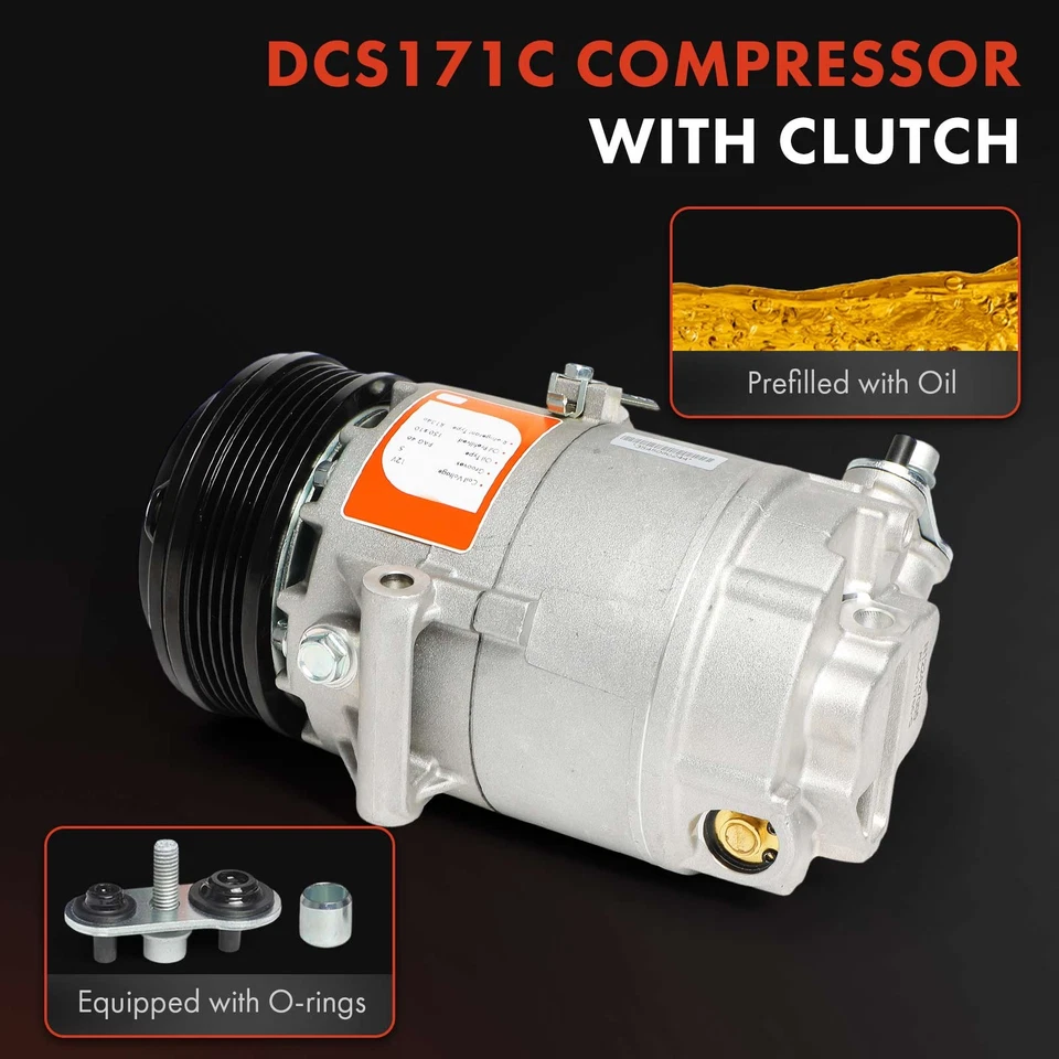 Compresor de aire acondicionado con polea de 5 ranuras para Chevy Tornado 2004-2010 Corsa 2003-2008 Foto 3 de 4