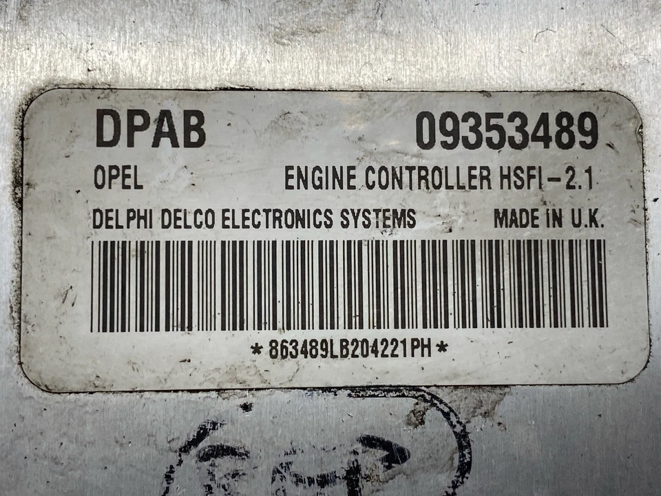 09353489 90353 Centralina Motore OPEL Vectra B (J96) 09353489 - Immagine 4 di 4