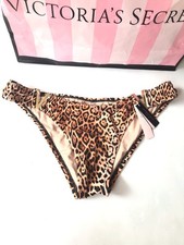 Victoria's Secret Swim Bikini V-cut Cheeky Bottom Leopard NWT