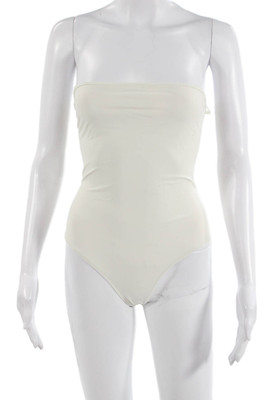 Dolla Women One Piece White Beach Swimwear Size S