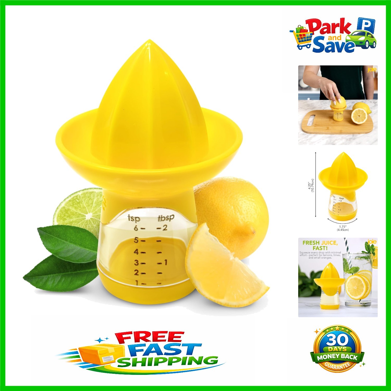Elegant BPA-Free Hand Juicer with Built-In Measuring Cup - C