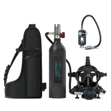 Complete Diving Set with Lung Tank Scuba Tank, 1L Mask System for Pool Water