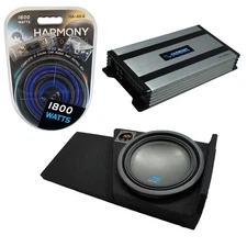 Car Stereo Hatchback Sealed Single 12" Alpine S-W12D4 Sub Box & HA-A800.1 Amp