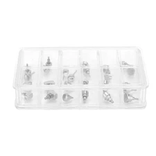 24Pcs Stainless Steel Watch Push Press Button Assortment Watchmaker Repair Kit F