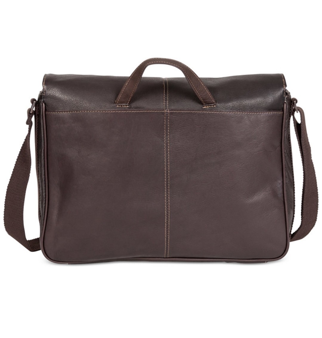 Kenneth Cole Reaction Colombian Leather Crossbody 15.6" Messenger Bag