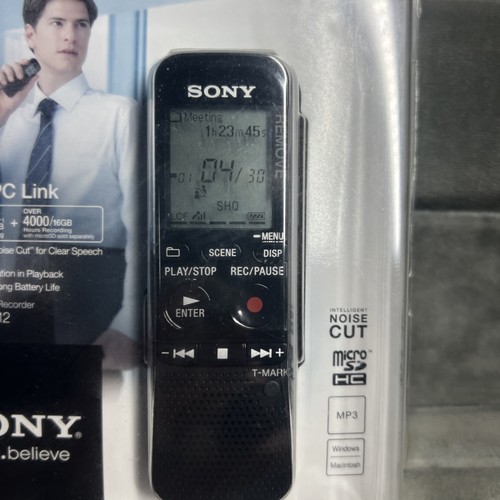 Sony 2GB Digital Flash Voice Recorder Black ICD-PX312 Handheld Sealed (READ) - Picture 3 of 7