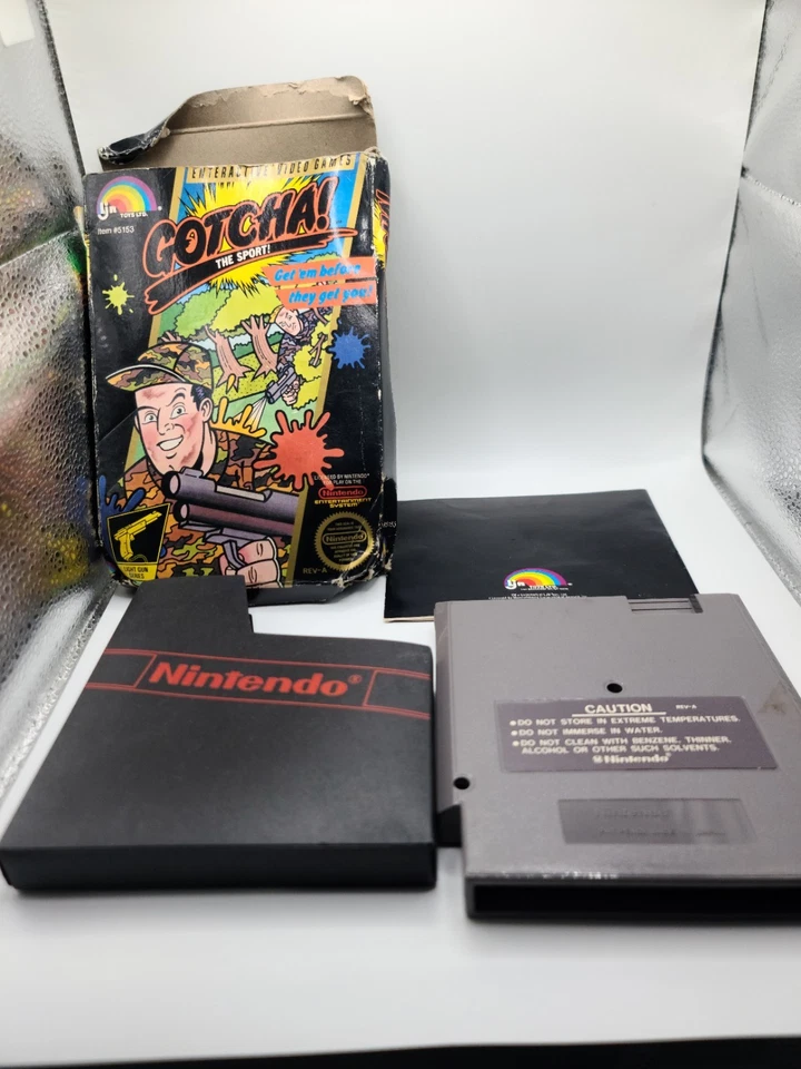 Nintendo Gotcha the Sport NES CIB Caja Carro de Juego con Funda y Espuma de Poliestireno Manual Foto 3 de 4