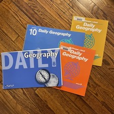 Great Source & McDougal Daily Geography book lot of 4 vg homeschool Grades 8-11
