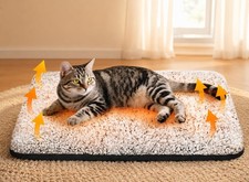 Self Warming Cat Bed, 2.0 Upgraded Thermal Mat for Indoor Cats, 15 x 19 In Gray
