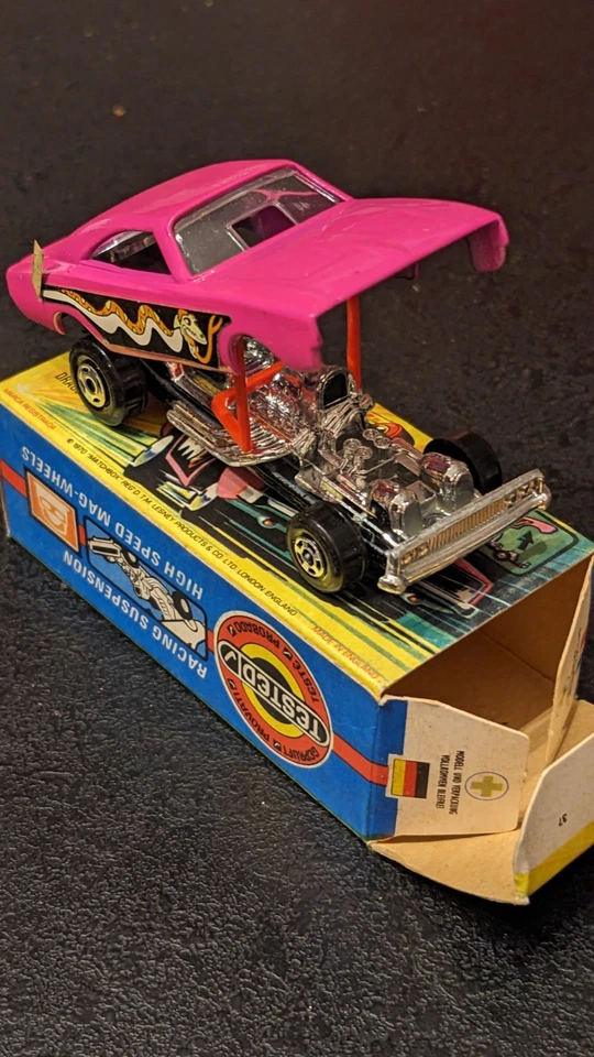 Miniature Matchbox Superfast N°70 - Rose -  DRAGSTER - Vintage 70 - Photo 2/4