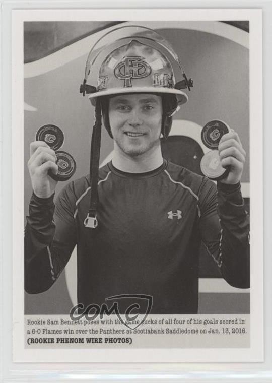 2015-16 Upper Deck Portfolio Rookie Wire Photos Sam Bennett #314 Rookie RC 0af
