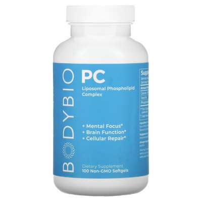 2 X  BodyBio, PC, Liposomal Phospholipid Complex, 100 Softgels (650 -Worldwide