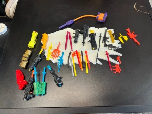 Huge Vintage GI Joe Cobra Weapons Parts Accessory Lot