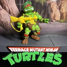 Vintage 1991 TMNT Raph the Green Beret Near Complete Figure Ninja Turtles