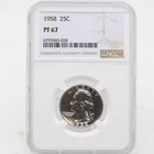 1958 Proof Washington Quarter PF67 NGC 90% Silver Philadelphia