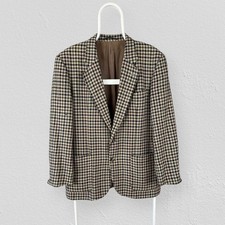 Vintage Next Tweed Blazer Jacket Country Check Wool Mens UK 40 Regular