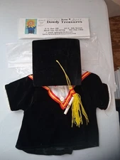 Vintage Bear Factory Black Graduation Cap & Gown # 20049. Box 35