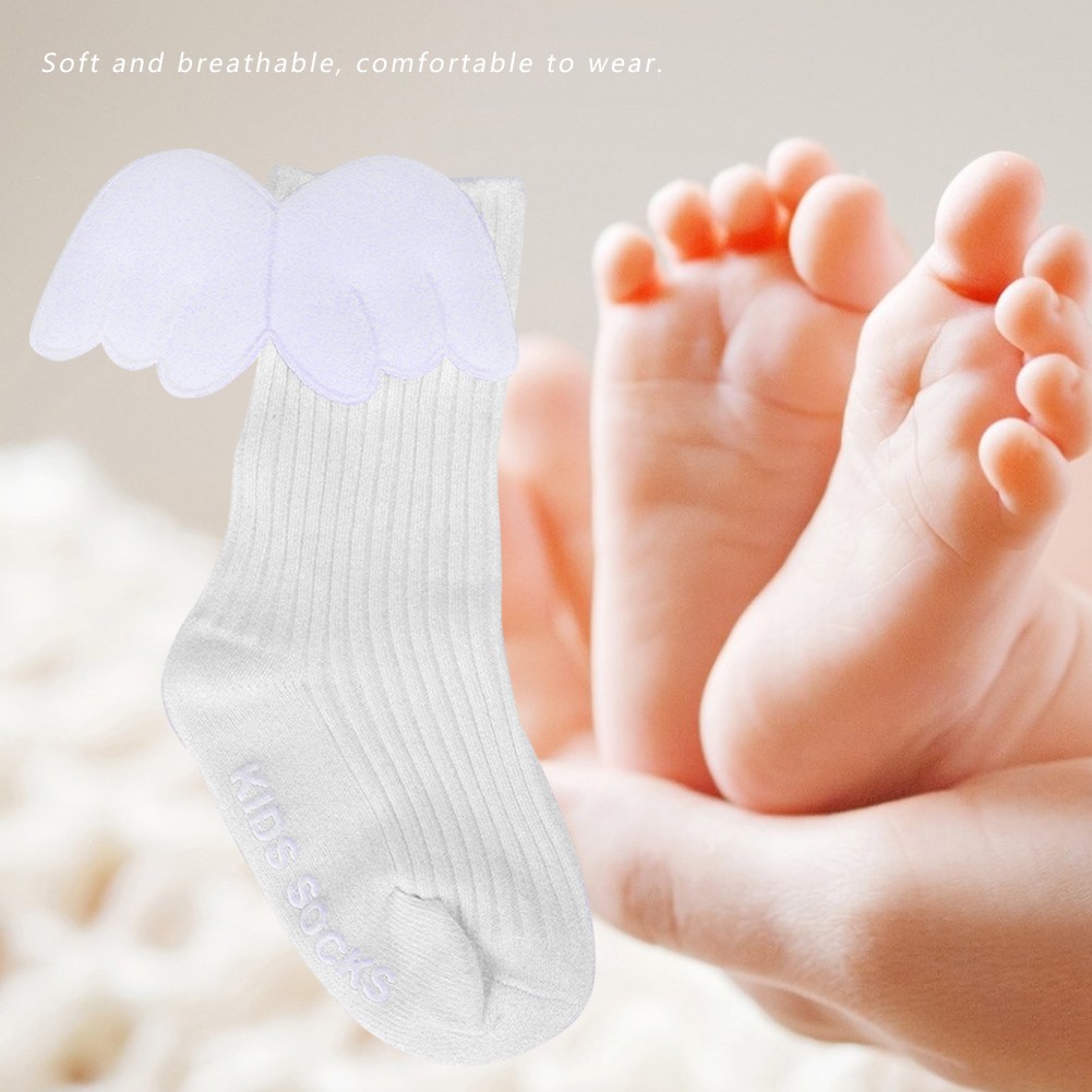1 Pair Angel Baby Socks Soft Knee High Leg Warmers