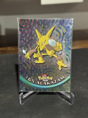 1999 Topps Tv Animated Series Alakazam #65 Black Foil Pokemon Card NM