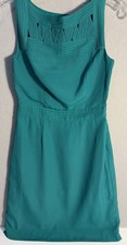 Banana Republic Sleeveless Electric Jade Sheath Dress  Wedding Guest Party