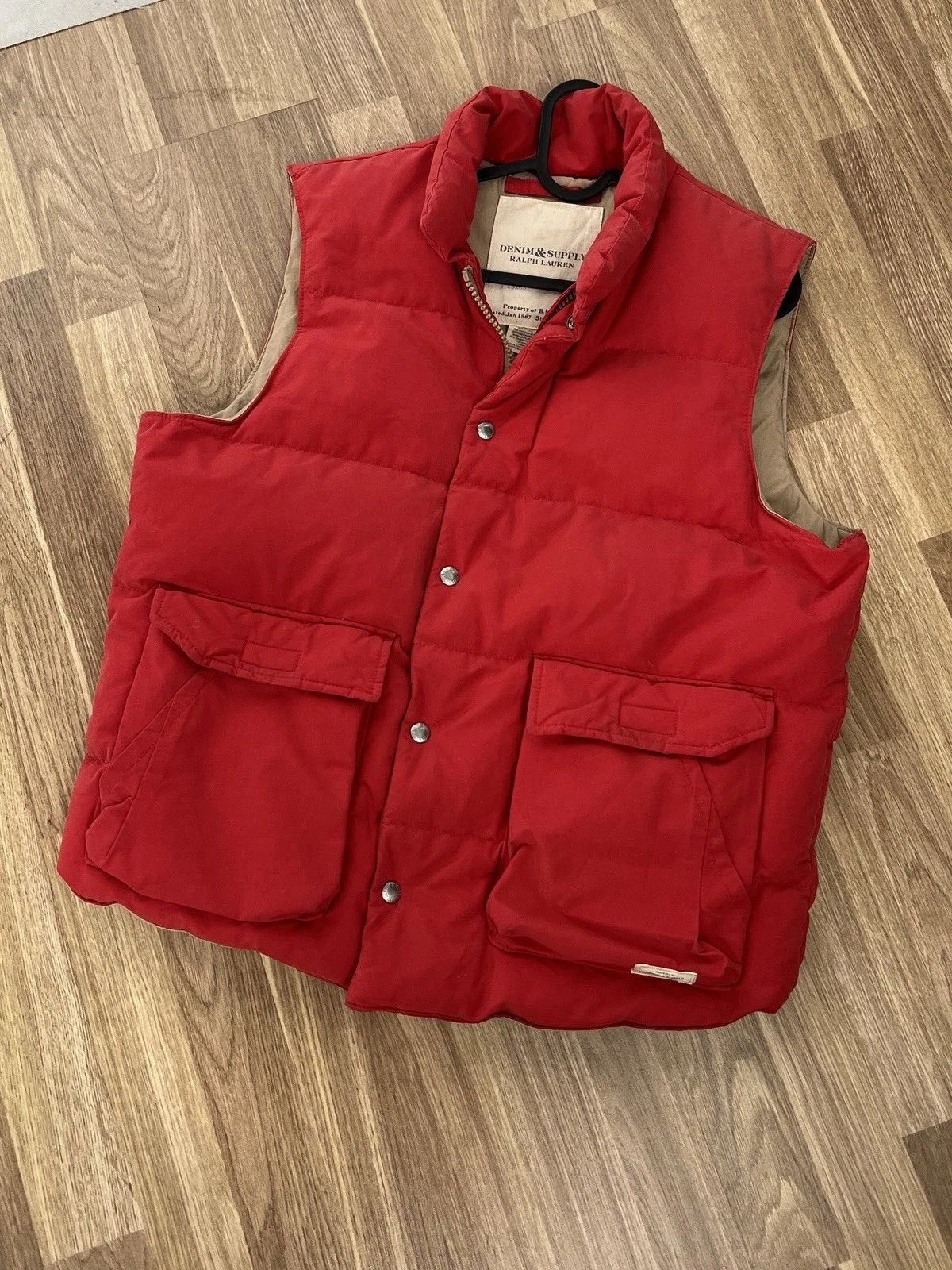 Denim & Supply Ralph Lauren Down Insulated Puffer Vest Men M Preppy Gorp Classic