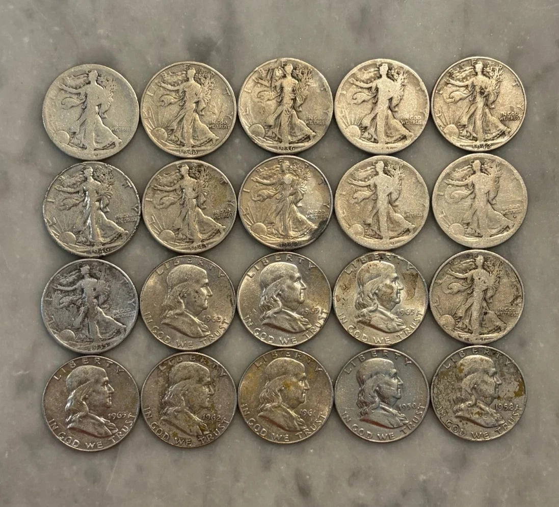 Circulated Uncertified Franklin Half Dollars (1948-1963) for sale
