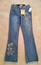 Democracy Embroiderry Boot Leg Light Wash Jeans Sz 8
