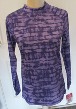 Kanu Surf Women's Tie Dye Purple Keri Long-Sleeve UPF 50 Rashguard sz M