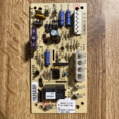 Rheem Ruud Emerson Fan Blower Control Circuit Board 48X21-111-01 47-102077-05