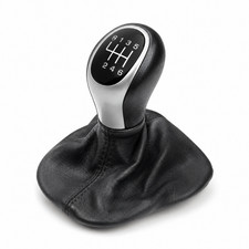 Porsche 911 996 Boxster 986 Oem 6 Speed Manual Shift Knob Leather Boot Black Sil