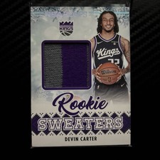 DEVIN CARTER (RC)2024-25 Panini Hoops #RSW-DEV WINTER Rookie Sweaters Sacramento