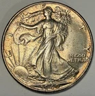 1940-P Walking Liberty Half Dollar, Toned, AU+ (lot 27)