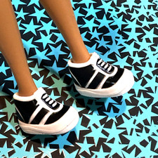 Barbie Fashion Fever black white Platform tennis shoes - Mattel