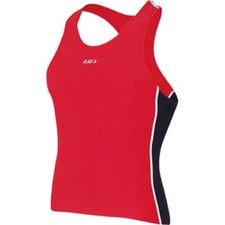 Womens XL Louis Garneau Cycling Running Comp Tank Top Red Power Mesh