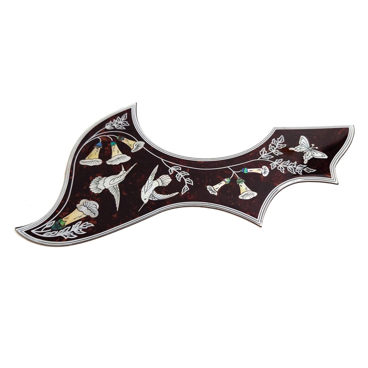 Pickguard Guitare Acoustique Gaucher - Autocollant 2mm, Motif Hummingbird - Protection Table Sans Rayure