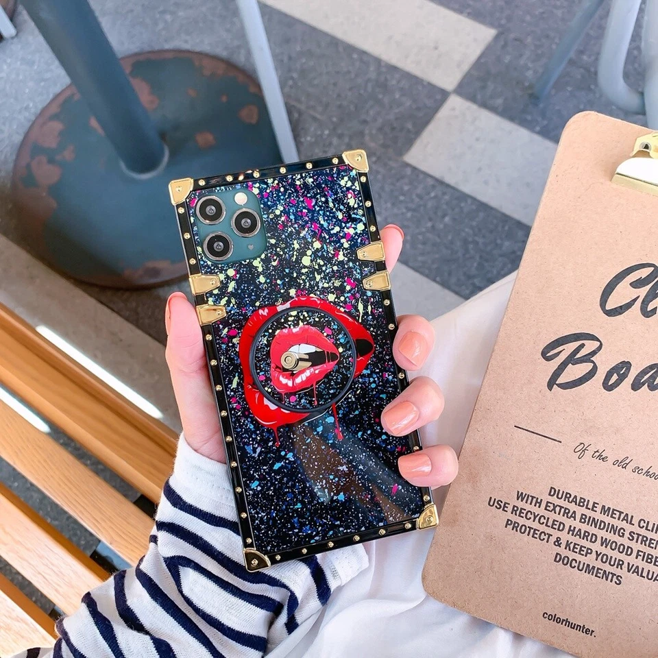 Capa suporte telefone Queen Crown Lips para iPhone 16 Pro Max 15 14 13 12 11 XR - Imagem 4 de 4